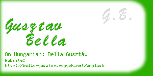 gusztav bella business card